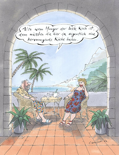 Cartoon: Hunger der beste Koch (medium) by woessner tagged woessner,karikaturen,cartoons,tourismus,kreuzfahrt,massentourismus,hochmut,einfühlung,mitleid,arm,reich,dritte,welt,reichtum,geld,luxus,touristen,touristinnen,reisen,verreisen,flugreise,fernreise,hunger,der,beste,koch,luxusreisen,urlaub,armut,arroganz,not,empathie,ernährung,nahrungsmangel,mangelernährung,kochen,kochkunst,gourmet,feinschmecker,küche,nahrungsmittel,umwelt,woessner,karikaturen,cartoons,tourismus,kreuzfahrt,massentourismus,hochmut,einfühlung,mitleid,arm,reich,dritte,welt,reichtum,geld,luxus,touristen,touristinnen,reisen,verreisen,flugreise,fernreise,hunger,der,beste,koch,luxusreisen,urlaub,armut,arroganz,not,empathie,ernährung,nahrungsmangel,mangelernährung,kochen,kochkunst,gourmet,feinschmecker,küche,nahrungsmittel,umwelt