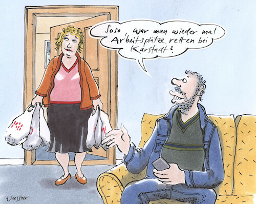 Cartoon: Karstadt retten (medium) by woessner tagged cartoons,karikaturen,woessner,kaufverhalten,arbeitsplätze,anstellung,beschäftigungsverhälnis,kündigung,jobverlust,rettung,arbeitslosigkeit,gewerkschaft,karstadt,retten,insolvenz,kaufhaus,shopping,mall,stadtentwicklung,einkaufen,einkaufsmöglichkeiten,geschäftsmodell,kaufhäuser,kaufhauskette,überholt,konsumverhalten,innenstädte,innenstadt,cartoons,karikaturen,woessner,kaufverhalten,arbeitsplätze,anstellung,beschäftigungsverhälnis,kündigung,jobverlust,rettung,arbeitslosigkeit,gewerkschaft,karstadt,retten,insolvenz,kaufhaus,shopping,mall,stadtentwicklung,einkaufen,einkaufsmöglichkeiten,geschäftsmodell,kaufhäuser,kaufhauskette,überholt,konsumverhalten,innenstädte,innenstadt