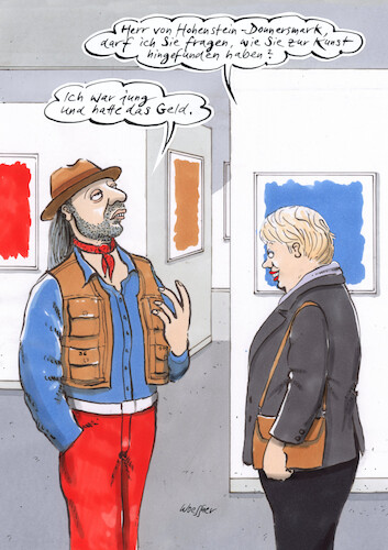 Cartoon: Kunst und Geld (medium) by woessner tagged cartoons,karikaturen,woessner,adel,upper,class,obere,zehntausend,bildungsfern,bildungsaffin,bildung,privileg,privilegiert,boheme,künstlertum,künstlerszene,akademie,ausbildung,kunst,berufung,finanzen,brotlose,reichtum,luxus,herkunft,begabung,bildende,art,painting,malerei,museum,galerie,künstlerinnen,persönlichkeitskult,malerfürsten,prekär,armut,cartoons,karikaturen,woessner,adel,upper,class,obere,zehntausend,bildungsfern,bildungsaffin,bildung,privileg,privilegiert,boheme,künstlertum,künstlerszene,akademie,ausbildung,kunst,berufung,finanzen,brotlose,reichtum,luxus,herkunft,begabung,bildende,art,painting,malerei,museum,galerie,künstlerinnen,persönlichkeitskult,malerfürsten,prekär,armut