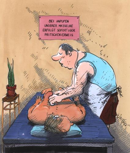 Cartoon: pritschenverweis (medium) by woessner tagged sport,massage,masseur,fussball,strafe,pritsche,verweis,masseur,massage,sport,fussball,strafe,massieren,pupen,furzen,männer,mann,entspannen,rollentausch,geschlechterrolle,rollenwechsel,emanzipation,diskriminierung,rollenspiel,geschlechtertausch,mackerrolle,typisch,macker,partriarch,machismus,macho,homosexualität,transsexuell,schwule,homophil,gleichgeschlechtliche en,gleichgeschlechtlich,homosexueller,homosexuell,gay,schwul,transe,transvestit,hetero,heterosexuell,hete,comingout,coming out,männerrituale,männerbünde,frau,gleichgeschlechtliche,lebensweisen,coming,out,en