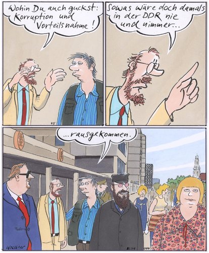 Cartoon: rauskommen (medium) by woessner tagged nicht,rauskommen,korruption,vorteilsnahme,bestechung,ddr,ost,west,deutschland,politische,kultur,gesellschaft,transparenz,nicht,rauskommen,korruption,vorteilsnahme,bestechung,ddr,ost,west,deutschland,politische,kultur,gesellschaft,transparenz