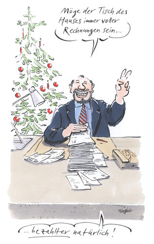 Cartoon: Rechnungen (medium) by woessner tagged woessner,karikatur,cartoon,bezahlte,rechnungen,weihnachten,jahresende,betrieb,sylvester,selbständiger,existenzkampf,buchhaltung,steuererklärung,jahresabschluss,inventur,aussenstände,jahresbilanz,kontoführung,finanzbuchhaltung,unternehmer,ich,ag,wunsch,wünsche,geschenk,wunschliste,wunschzettel,bescherung,zahlungsmoral,zahlungsverzug,woessner,karikatur,cartoon,bezahlte,rechnungen,weihnachten,jahresende,betrieb,sylvester,selbständiger,existenzkampf,buchhaltung,steuererklärung,jahresabschluss,inventur,aussenstände,jahresbilanz,kontoführung,finanzbuchhaltung,unternehmer,ich,ag,wunsch,wünsche,geschenk,wunschliste,wunschzettel,bescherung,zahlungsmoral,zahlungsverzug