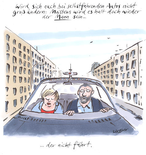 Cartoon: selbstfahrende Autos (medium) by woessner tagged woessner,karikaturen,cartoons,autonom,verkehrspolitik,individuell,freude,am,fahren,genuss,fortbewegung,städte,stadt,umwelt,luftverschmutzung,verkehrswende,selbstfahrende,autos,mann,frau,gleichberechtigung,emanzipation,rollenverteilung,gender,studies,kfz,fahrzeug,fortbewegungsmittel,verkehr,öffentlicher,nahverkehr,autowahn,mobilität,woessner,karikaturen,cartoons,autonom,verkehrspolitik,individuell,freude,am,fahren,genuss,fortbewegung,städte,stadt,umwelt,luftverschmutzung,verkehrswende,selbstfahrende,autos,mann,frau,gleichberechtigung,emanzipation,rollenverteilung,gender,studies,kfz,fahrzeug,fortbewegungsmittel,verkehr,öffentlicher,nahverkehr,autowahn,mobilität