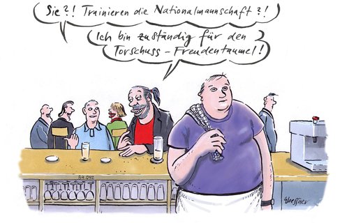 Cartoon: Torschuss Freudentaumel (medium) by woessner tagged torschuss,freudentaumel,fussball,trainer,choreographie,balett,event,showbussiness,showeinlage,freudentanz,sportveranstaltung,wm,europameisterschaft,torschuss,freudentaumel,fussball,trainer,choreographie,balett,event,showbussiness,showeinlage,freudentanz,sportveranstaltung,wm,europameisterschaft