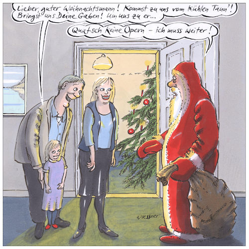 Weihnachtsmann in Eile Weihnachtsmann in Eile