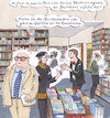 Cartoon: Akademisierungswahn Buchhandlung (small) by woessner tagged freimut,woessner,karikaturen,cartoons,berufsausbildung,handwerk,facharbeiter,praktische,berufe,industrie,und,handelskammer,ihk,fachkräftemangel,ausbildungsberufe,azubi,lehrstelle,lehrling,auszubildende,akademisierungswahn,buchhandlung,märchenbücher,ramschware,verramschung,uni,universität,studium,abitur,höhere,schule,reifezeugnis,hochschule,akademie,hochschulzulassung,ausbildung