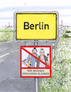 Cartoon: Ateliernotstand (small) by woessner tagged cartoons,karikaturen,woessner,hauptstadt,metropole,millionenstadt,grossstadt,mieter,wohnungsmangel,wohnungsbau,wohnungswirtschaft,mietwucher,verdrängung,gentrifizierung,berlin,ateliernotstand,künstlerinnen,arbeitsmöglichkeiten,wohnungsnot,kunst,malerei,bildhauerei,kunstrichtungen,maler,bildhauer,wir,müssen,draussen,bleiben