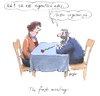 Cartoon: ausser vegetarisch (small) by woessner tagged alles,ausser,vegetarisch,essen,nahrung,genuss,gewohnheit,tier,fleisch,beziehung,date,meeting,erotik,harmonie