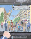 Cartoon: autofreie Strasse (small) by woessner tagged woessner,karikaturen,cartoons,szene,szeneviertel,zwischenmenschliche,begegnungen,vielfalt,multikulti,lebensraum,strasse,kultur,grossstadt,grossstadtleben,autoverkehr,individualverkehr,autofreie,verkehr,lebensqualität,stadt,urbanes,leben,fussgängerzone,umwelt,luftqualität,luftverschmutzung,abgase,lärm,lärmschutz,klimawandel,klimaerwärmung