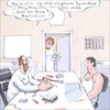 Cartoon: Bandscheibe (small) by woessner tagged woessner,karikaturen,cartoons,arzt,patient,behandlung,behandlungszimmer,anamnese,erstgespräch,gewerkschaft,arbeit,arbeiter,angestellte,verschleiß,überbeanspruchung,stress,körperhaltung,bandscheiben,fließband,arztbesuch,arbeitsplatz,gesundheit,rücken,rückenschmerzen,orthopädie,orthopäde,skelett,muskulatur,muskel,knochen,bewegungsapparat,beruf,berufskrankheit,belastung,überbelastung