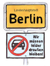 Cartoon: berlin autofrei (small) by woessner tagged cartoon,karikatur,woessner,berlin,politik,verkehr,verkehrspolitik,umweltpolitik,autofreie,stadt,grüne,die,grünen,wahlprogramm,wahlversprechen,autofeindlich,menschenfeindlich,autofrei,umwelt,luftverschmutzung,lärm,verbrenner,verbrennungsmotor,individualverkehr,stadtverkehr,lebensqualität,klimawandel,klimaerwärmung,kohlendioxyd,einskommfünf,grad,ziel