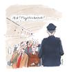 Cartoon: Flugscheinkontrolle (small) by woessner tagged flugscheinkontrolle,fahrschein,kontrolleur,flugzeug,reise,urlaub,schwarzfahrer,polizei,polizist,politesse,vergehen,ordnungswidrigkeit