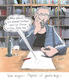 Cartoon: geduldiges Papier (small) by woessner tagged freimut,woessner,karikaturen,cartoons,schreibtisch,dichtung,roman,literatur,erzählung,kurzgeschichte,essay,kritik,hemmung,beklemmung,kreativ,kreativität,produktivität,papier,ist,geduldig,dichter,schreiber,schreiberling,schriftsteller,dichten,schreiben,einfall,muse,intuition,idee,sprichwort,redensart,angst,leeres,blatt