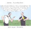 Cartoon: Gelb (small) by woessner tagged freimut,woessner,karikaturen,cartoons,sprache,fussballsprache,sport,ballsport,gelb,wegen,meckerns,kleines,fussball,lexikon