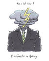 Cartoon: Gewitter (small) by woessner tagged woessner,karikatur,cartoon,sprachspiel,nonsens,kalauer,wörtlich,genommen,kleidung,hagel,regen,starkregen,wolkenbruch,umwelt,gewitter,im,anzug,blitz,donner,unwetter,wetterlage,überschwemmung,naturkatastrophe,klimawandel,klimaerwärmung,wetter,wetterkapriole