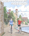 Cartoon: plattensee (small) by woessner tagged woessner,karikaturen,cartoons,tour,fahrradtour,zelten,freizeit,ferien,flicken,unbill,beziehung,kritik,tourenfahrrad,plattensee,camping,urlaub,fahrrad,luftmatratze,platten,katastrophe,missgeschick,österreich,campingplatz,campingurlaub,campen,wohnwagen,wohnmobil,bike,rad,räder,luma,isomatte,undicht,luft,raus