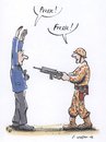 Cartoon: Presse Fresse (small) by woessner tagged presse,fresse,zensur,embedded,journalismus,reporter,kriegsberichterstatter,soldat,armee,psychologische,kriegsführung,propaganda,desinformation