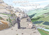 Cartoon: vertiert QUERFORMAT (small) by woessner tagged woessner,karikaturen,cartoons,nacktheit,anzug,ähnlichkeit,unterschied,differenz,hülle,kleidung,fassade,äussere,wanderweg,berglandschaft,gebirge,berge,dorf,vertiert,extrovertiert,introvertiert,psychologie,philosophie,menschen,tiere,menschlich,tierisch,vermenschlichung,vertierung,vornehmheit,prollig,vornehm,gemein,niedrig,hochstehend,eingebildet