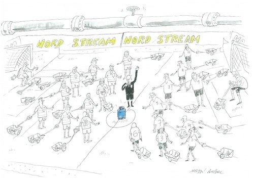 Cartoon: North Stream 2 (medium) by mihai boboc tagged gas