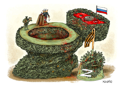 Cartoon: Lavatory pan Z (medium) by kusto tagged war,ukraine,russia,putin,war,ukraine,russia,putin