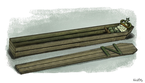 Cartoon: Long Coffin (medium) by kusto tagged ukraine,russia,war,putin,coffin,dictator