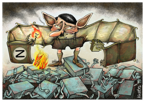 Cartoon: Rashism (medium) by kusto tagged rashism,putin,war,rashism,putin,war