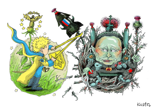 Cartoon: The little Prince (medium) by kusto tagged ukraine,russia,war,putin,ukraine,russia,war,putin