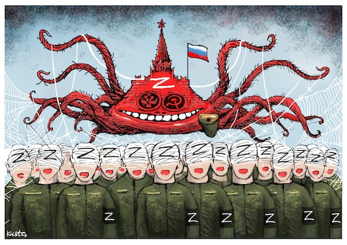 Cartoon: Zombieland (medium) by kusto tagged russian,world,war,kremlin,russian,world,war,kremlin