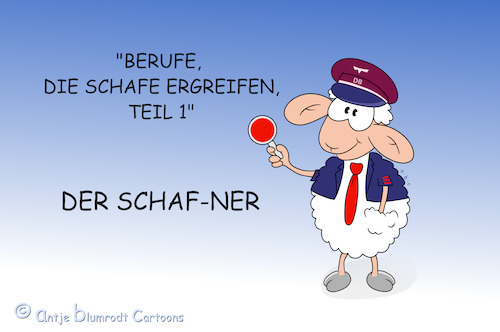 Cartoon: Der Schaf-ner (medium) by a-b-c tagged arbeit,berufe,deutschebahn,eisenbahn,job,schaf,schafe,schaffner,transport,zug,arbeit,berufe,deutschebahn,eisenbahn,job,schaf,schafe,schaffner,transport,zug