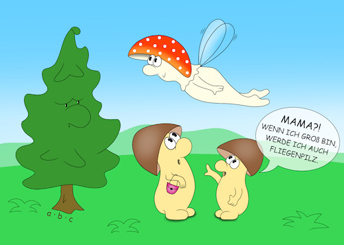 Cartoon: Fliegenpilz (medium) by a-b-c tagged abc,pilz,fliegenpilz,steinpilz,fliegen,himmel,flug,flugzeug,air,pilot,luftfahrt,natur,berufe,kinder,traumberuf,job,abc,pilz,fliegenpilz,steinpilz,fliegen,himmel,flug,flugzeug,air,pilot,luftfahrt,natur,berufe,kinder,traumberuf,job