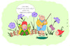 Cartoon: Abgeschlagen (small) by a-b-c tagged gartenzwerg,zwerg,garten,erkältung,krankheit,abgeschlagenheit,abc