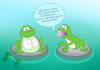 Cartoon: Froschlaich (small) by a-b-c tagged abc,frosch,froschlaich,sprichwörter,weiße,weste,leiche,keller,redensart,geheimnis,vergangenheit,tat,vorwurf,schuld,unschuld,gewissen,wortwitz