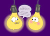 Cartoon: Lumenich (small) by a-b-c tagged abc,glühbirne,led,licht,spottlicht,helligkeit,lumen,liebe,schönheit,hässlichkeit,eitelkeit,aussehen,partner,partnerschaft,ehe,freundschaft,strom,elektrizität