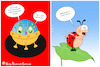 U.F.O. (small) Cartoon: U.F.O. (small) by a-b-c tagged ufo,alien,außerirdische,marienkäfer,landung,flug,himmel,sichtung,juckreiz,punktlandung