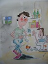 Cartoon: 3 Minuten Geduld (small) by Bubi007 tagged menschlich