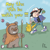 Cartoon: May the 4th (small) by Fifu tagged starwars,pokemon,pikachu,nintendo,manga,anime,movies,ewoks,disney