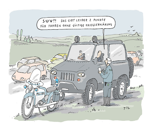 Cartoon: SUV (medium) by Til Mette tagged polizei,auto,suv