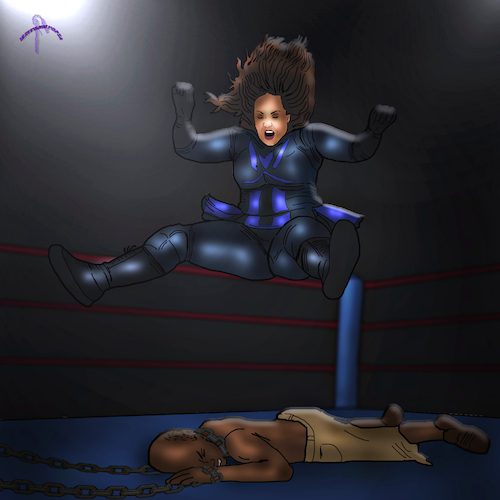 Cartoon: Mistresstopia Nia Jax (medium) by Mistresstopia tagged nia,jax,wrestling