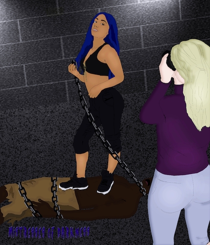 Cartoon: Mistresstopia Sasha Banks (medium) by Mistresstopia tagged mistresstopia,sasha,banks