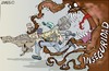 Cartoon: A correr! (small) by JAMEScartoons tagged periodista,inseguridad,correr,peligro,james,cartonista,jaime,mercado