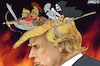 Cartoon: Los 4 Jinetes y el Apocalipsis (small) by JAMEScartoons tagged apocalipsis,donald,trump,guerra