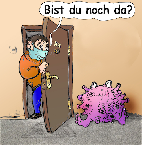 Cartoon: Er ist nirgendwo hin gegangen (medium) by Back tagged corona,covid19