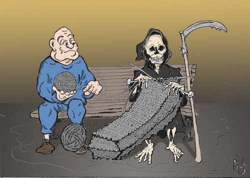 Cartoon: Letzter Anzug (medium) by Back tagged tod,death,leben,life