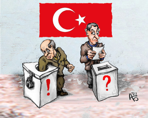 Cartoon: Türkische Wahl (medium) by Back tagged türkei,wahlen,politik