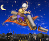 Cartoon: Bombenteppichen (small) by Back tagged bombenteppichen,teppich,magiccarpet