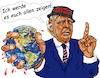 Cartoon: Das ist eine Drohung (small) by Back tagged trump,usa,zölle,politik