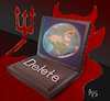 Cartoon: Delete (small) by Back tagged delete,world,war,danger,erde,welt,gefahr