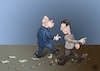 Cartoon: Fußabdrücke (small) by Back tagged geld,preis,einrückung,einsendung,eintritt,eingang,einkommen