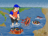 Cartoon: Lampedusa (small) by Back tagged italien,lampedusa,krise,migranten,afrika,europa,eu