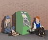 Cartoon: Ort des Geldes (small) by Back tagged geld,arbeit,armut